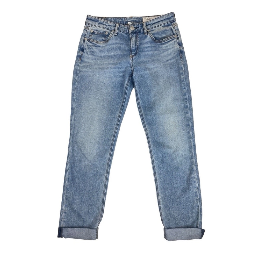 Rag & Bone Dre Low Rise Slim Boyfriend Jeans Size 25 Daphne Whiskering